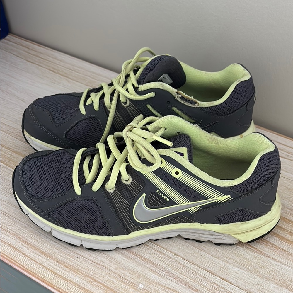 Nike Charcoal and Lime Sneakers